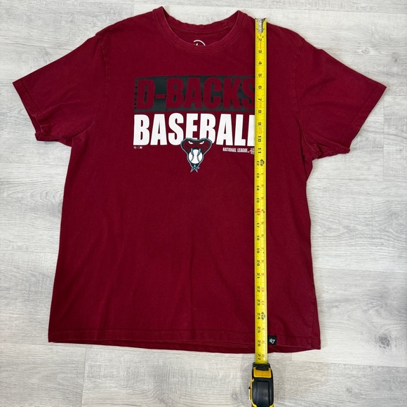 MLB Arizona D-Backs Baseball Maroon T-Shirt  100% Cotton - Size L - '47 Brand - Picture 8 of 17